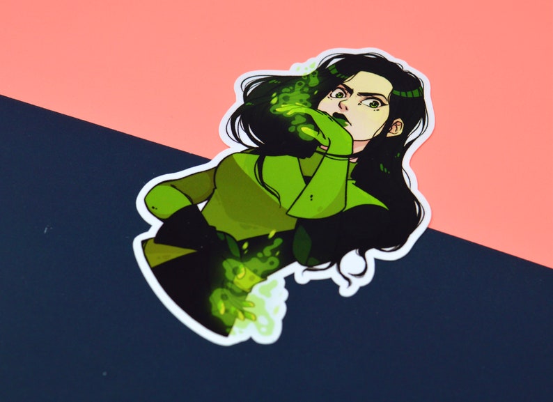 Shego Black & Green Kim Possible Old school cartoons Vinyl Sticker image 4