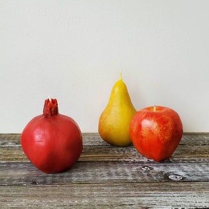 Fruits of Hera: Apple, Pear, Pomegranate Candles image 1