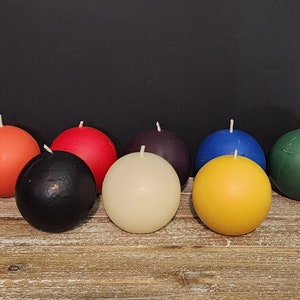 All Natural Beeswax Sphere Candle - unscented