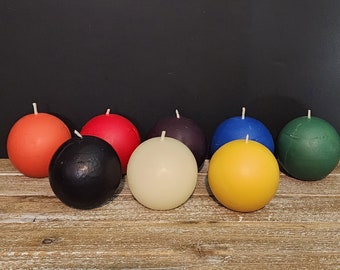 All Natural Beeswax Sphere Candle - unscented