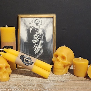 Lucifer Light Bringer, Ritual Altar Beeswax Candle, Personal Power, Power Against Oppression, Joy in Self-Mastery, Inner Truth, Sovereignty