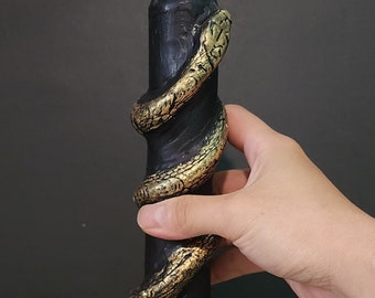 Large Serpent Beeswax Pillar Candle