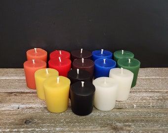 All Natural Beeswax Votive Pair Candles - unscented