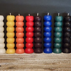 Perfect Pastels Beeswax & Soy Blend Thick Taper Candles / Dinner