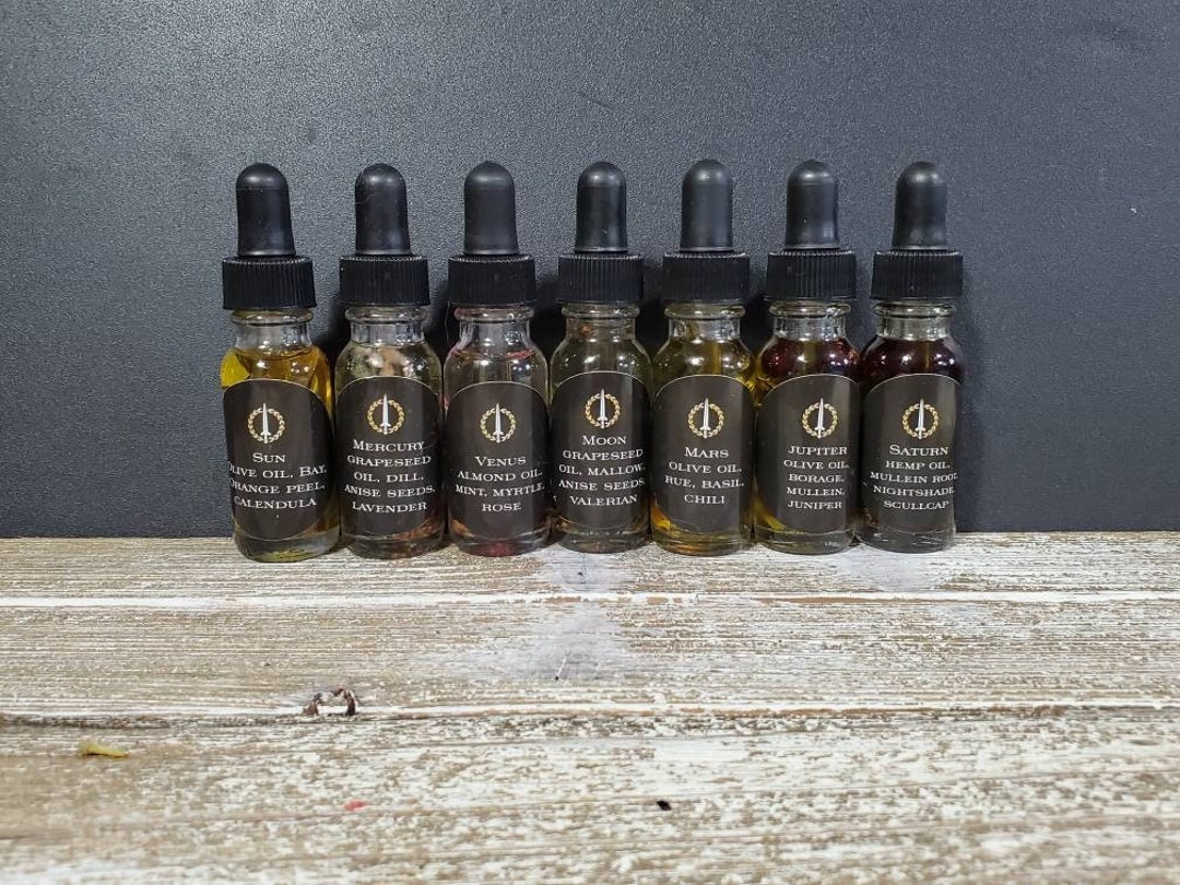 Planetary Ritual Oils Planetary Oils for Anointing, Enhancing Ritual, Meditation, Sorcery ...