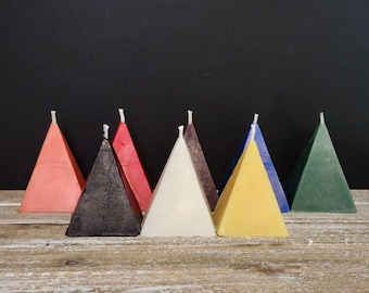 All Natural Beeswax Pyramid Candle - unscented