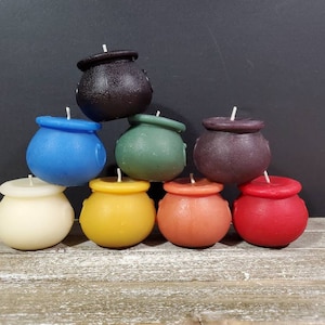 Beeswax Cauldron Candles all natural unscented
