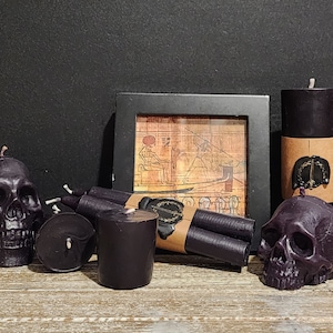 Set the Iron One, Seth Spell Altar beeswax Candle, Banishing, Exorcism, Protection, Primal Strength, Personal Power