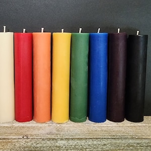 All Natural Beeswax Pillar Candles - Unscented