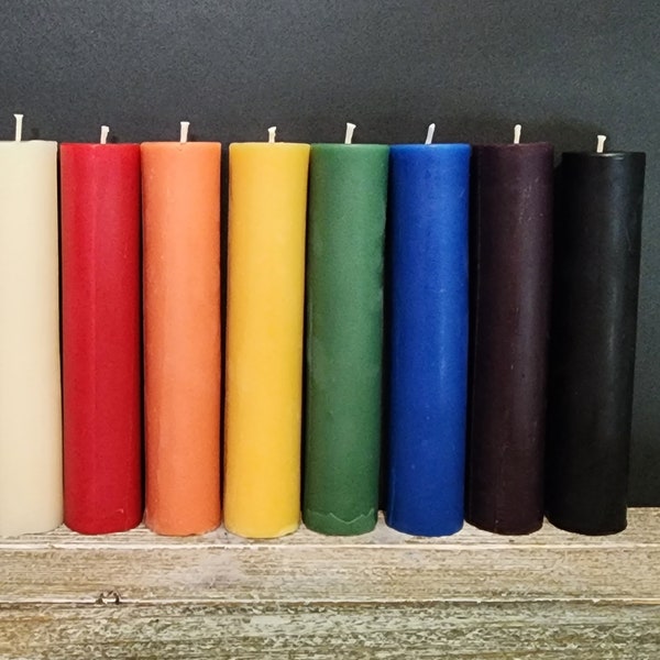 All Natural Beeswax Pillar Candles - unscented