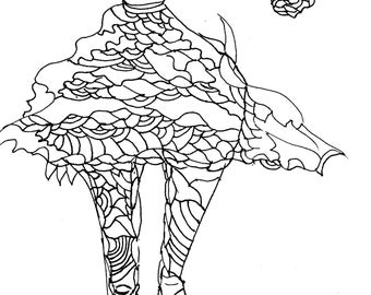 Coloring page "Walking out"