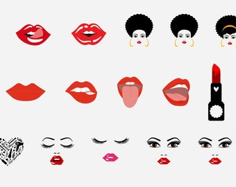 Logo Lips Svg, Usta Język Usta, Seksowne Usta Svg, usta Svg, Wektor Języka Usta, Winyl Cricut, Pliki Svg dla Cricut i Silhouette