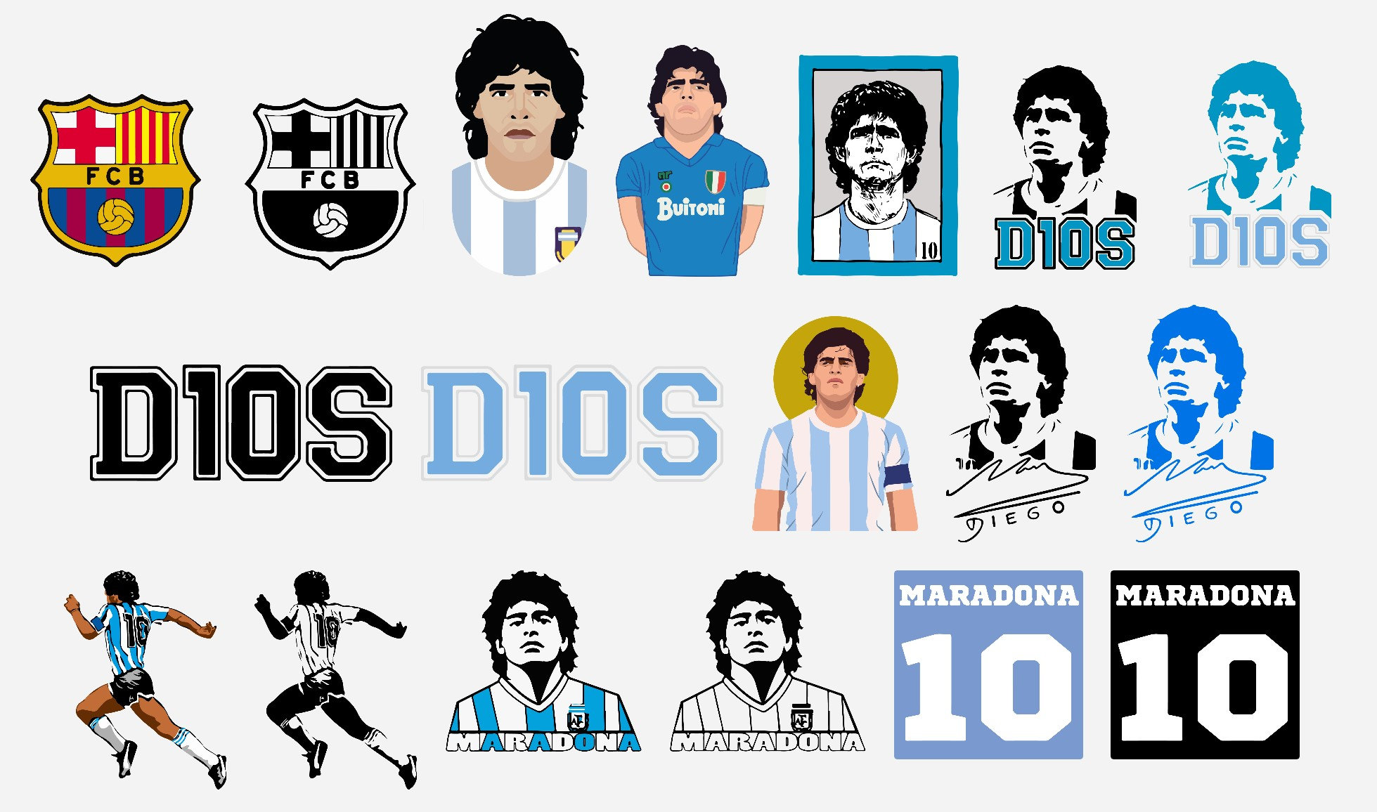 Maradona vector - Etsy 日本