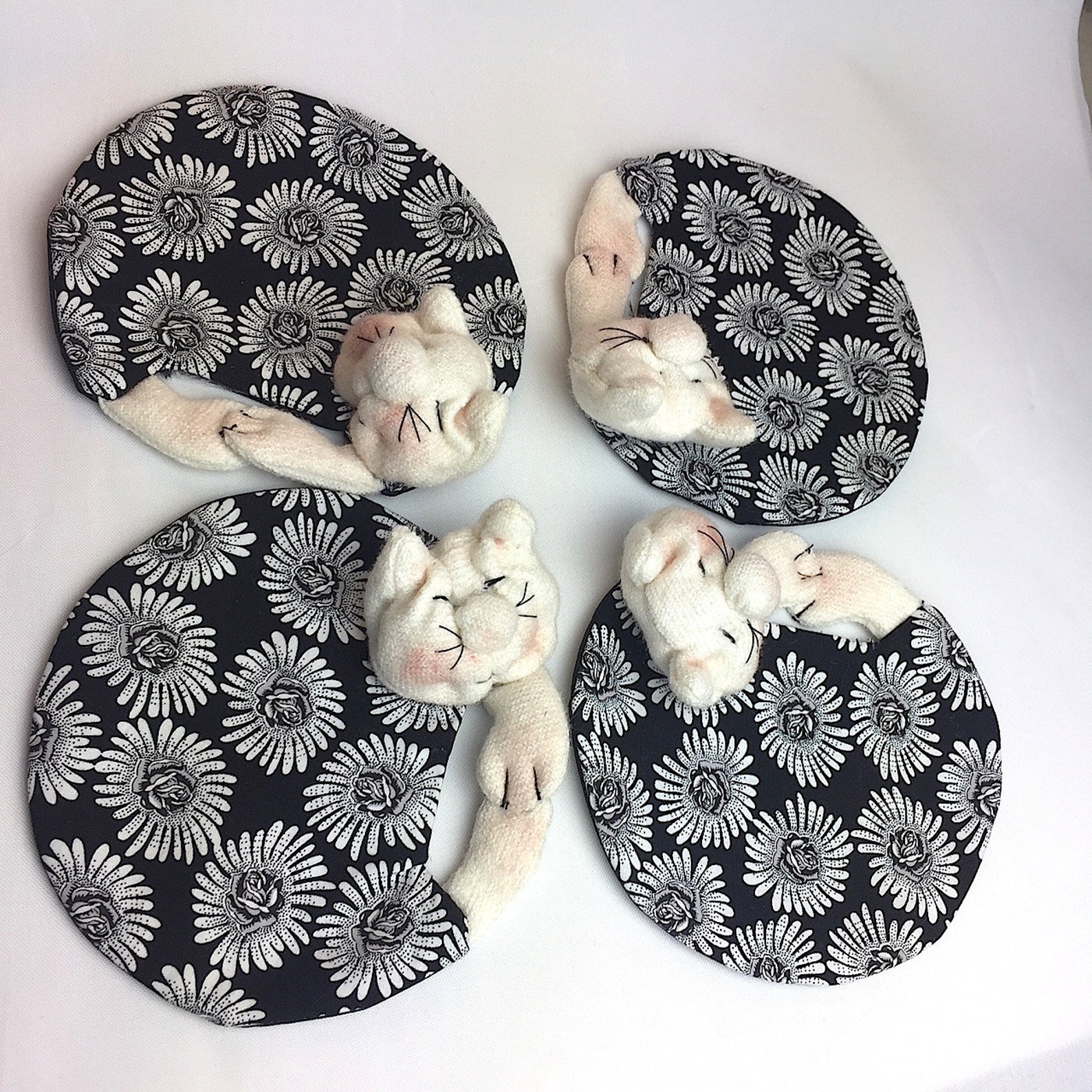Housewarming Gift Funny cat coaster set of 4 Sleeping Cat Etsy