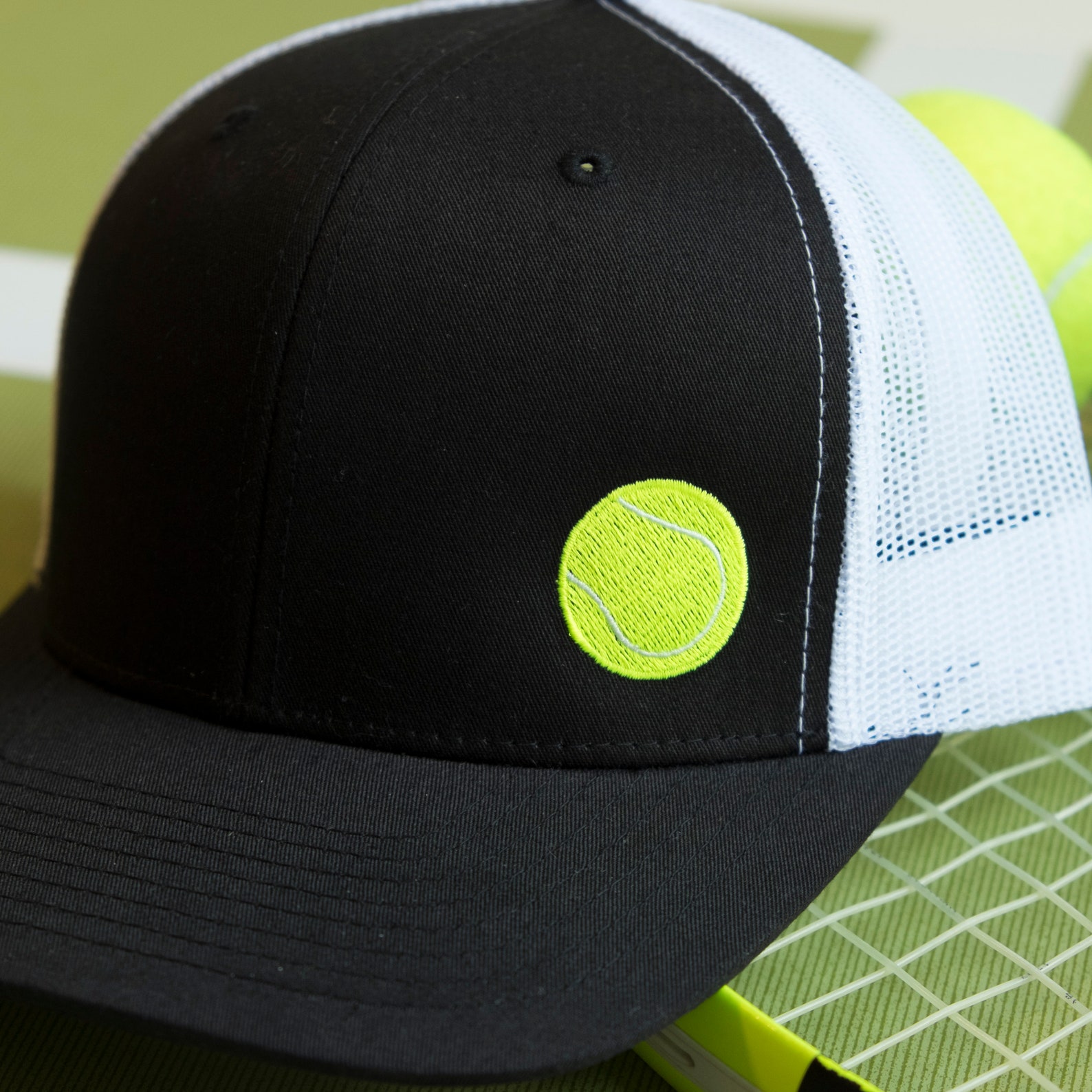 Women's Tennis Cap trucker style cap with tennis ball Etsy
