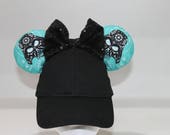 Minnie Mouse Baseball Cap Custom Made OOAK Ready to Ship Adjustable Darth Vader Ears