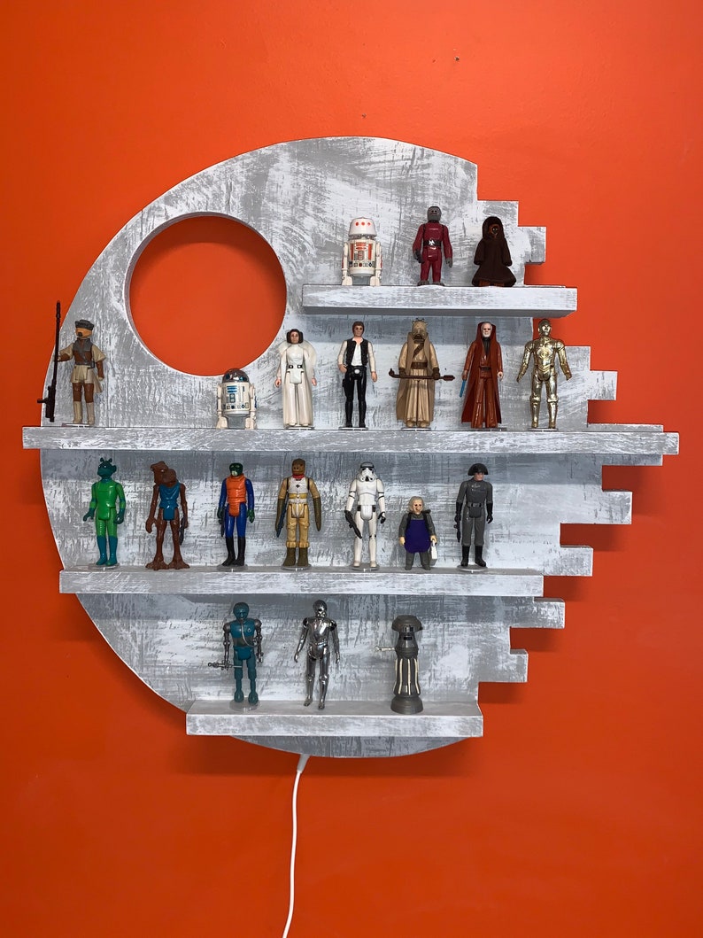 Death Star Custom Wall Display Shelf for Star Wars Figures and Etsy