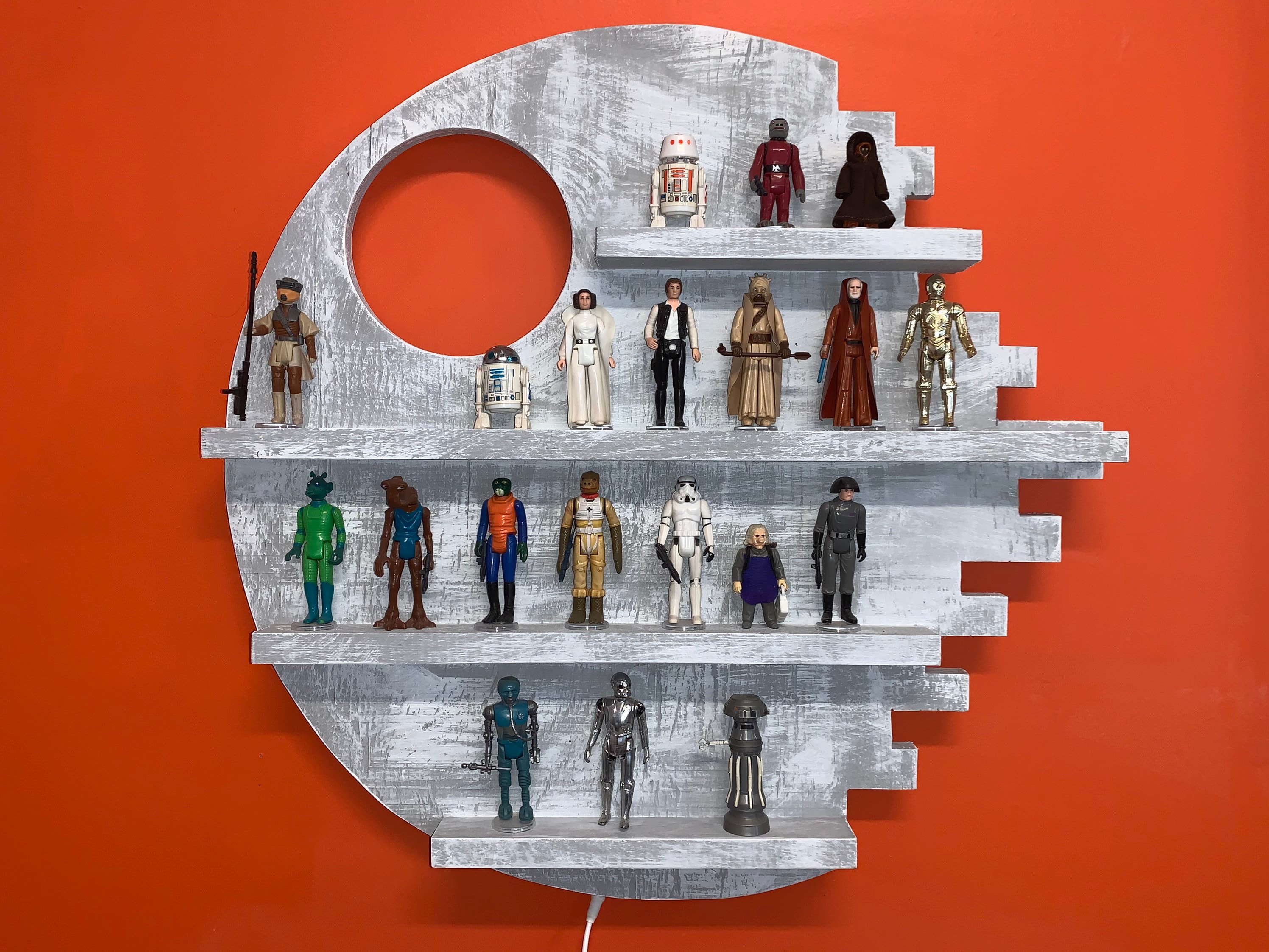Custom Death Star Wall Display Shelf Backlit With Remote
