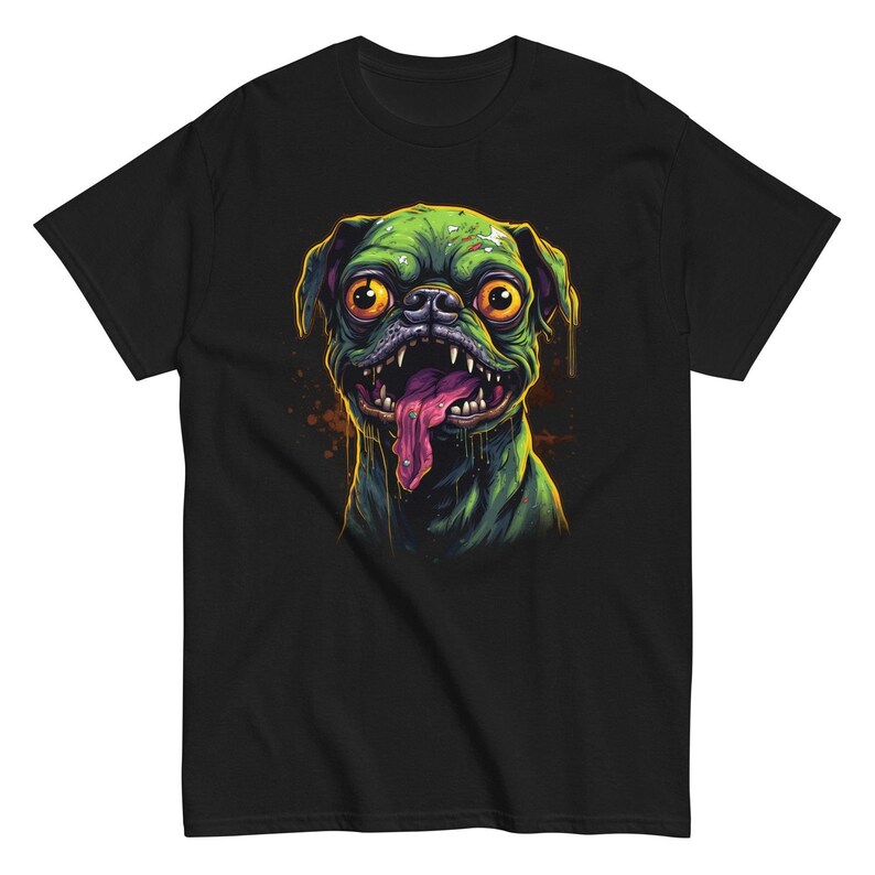 Zombie Pug T-Shirt, Funny Pug Tee, Pug Lovers Shirt, SM-5XL