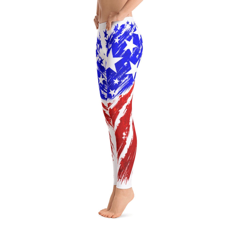 Leggings for Women USA Flag Design 4th of July Leggings - Etsy