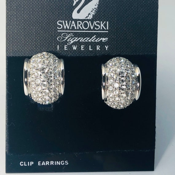 SWAROVSKI CRYSTAL Clip on runway Earrings