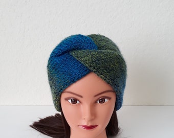 Knitted Headband Winter, Knit Earwarmer Winter, Womens Headband, Knitted Headwrap, Winter Headbands, Gifts For Her, Green Headbands