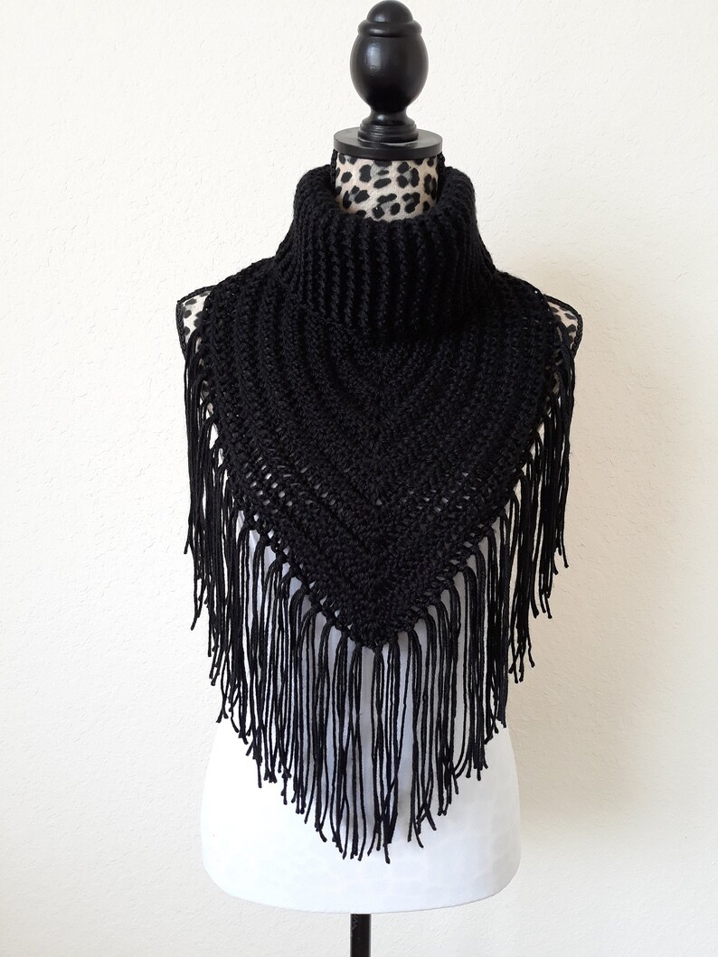 Black Winter Scarves Black Womens Scarves Womens Winter image 0