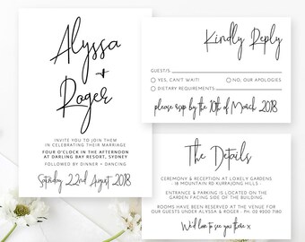 wedding invitation printable etsy