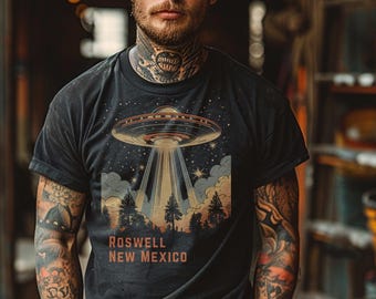 Roswell New Mexico UFO T-Shirt – Retro Alien Abduction Design