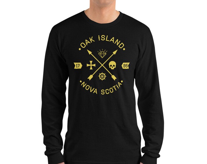 Oak Island Treasure Hunter Vintage Metal Detector Templar Cross Sticker