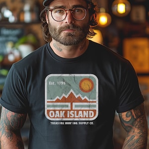Chemise des Templiers Oak Island Treasure Hunting Supply 1795 - Bobby Dazzler, mystère, histoire, détecteur de métaux, gouffre financier, t-shirt chasseur de trésors