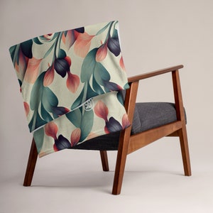 Botanical Print Throw Blanket