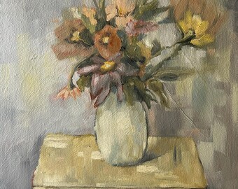 impressionistic vase of flowers / contemporary abstract florals / modern art Giclee prints from original by T. Sutton
