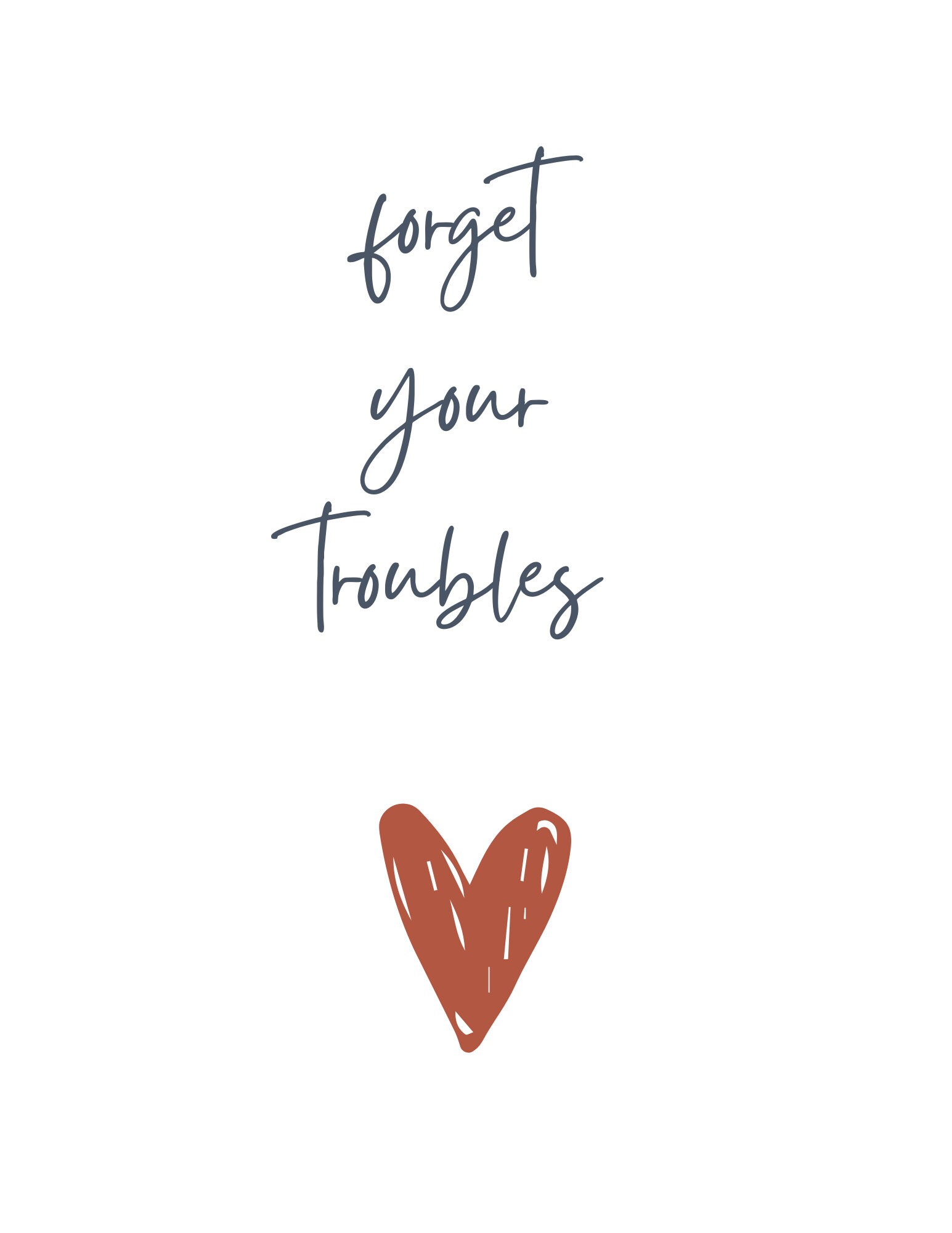 Get Happy Wall Art Set of 2 Your Troubles Wall Decor Etsy