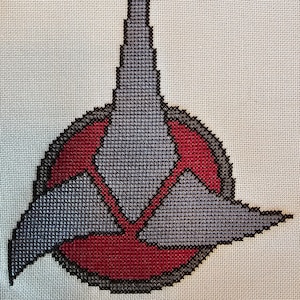 Klingon Logo Cross Stitch Pattern