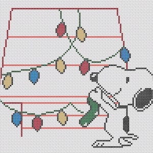Snoopy Christmas Cross Stitch