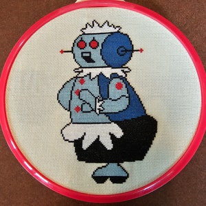 Rosie the Robot cross stitch PDF
