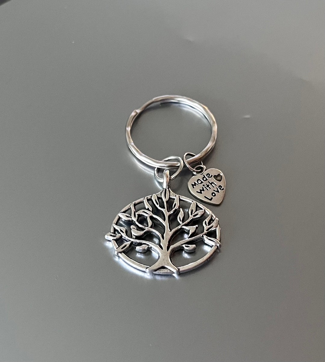 Tree of Life Key Charm Keychain, Family Tree Key Chain, Key Chains for