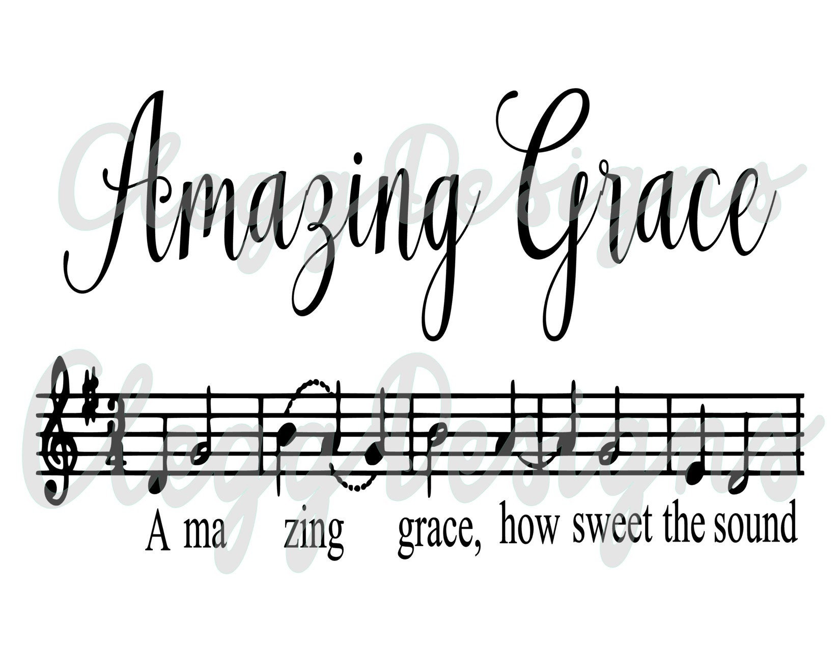Amazing Grace Digital Cut File / SVG / Inspirational / | Etsy