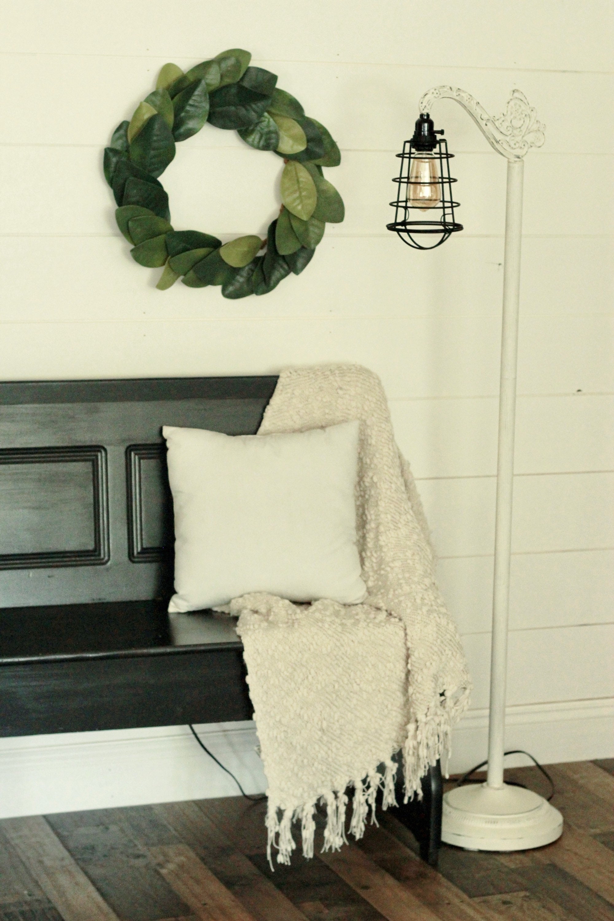 Sold Industrial Farmhouse Style Floor Lamp Shabby Chic Fixer Upper Annie Sloan Chalk Paint