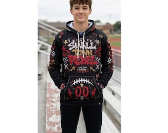 Sudadera con capucha de fútbol americano Tipton Cardinals, sudadera con capucha Born For Friday Nights, sudadera con capucha con estampado integral del espíritu escolar, ropa para aficionados