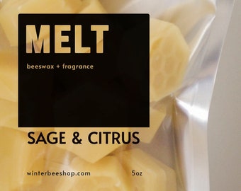 Sage & Citrus Scented Beeswax Melts