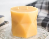 Geometric Beeswax Pillar Candles