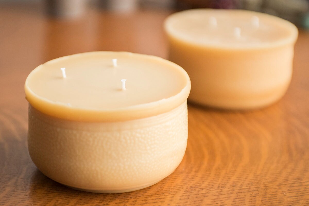 Beeswax Three Wick Candles, 1lb
