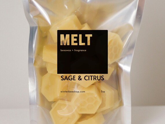 Sage & Citrus Scented Beeswax Melts