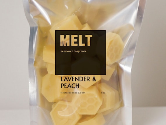 Lavender & Peach Scented Beeswax Melts