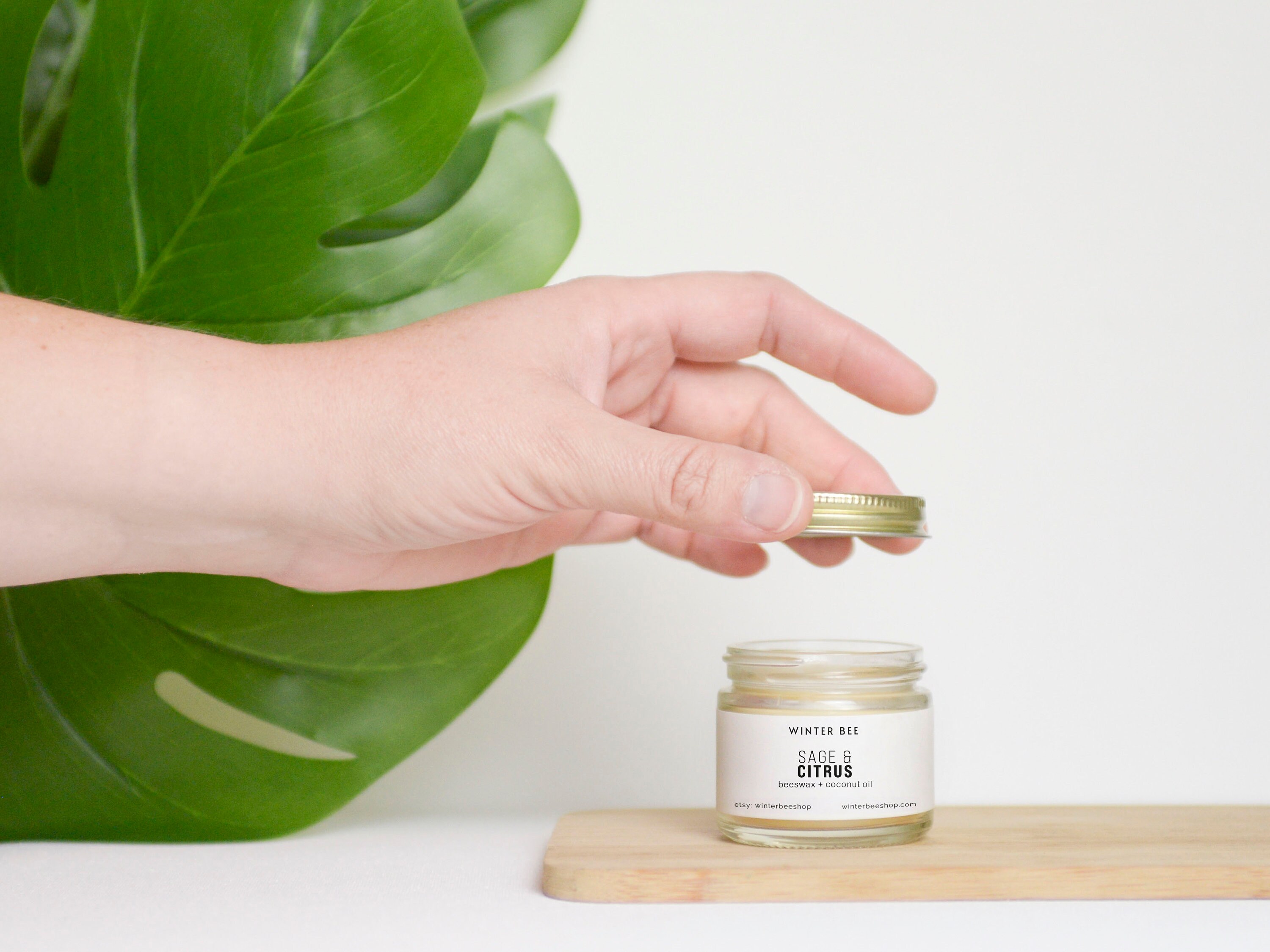 Sage & Citrus Scented Beeswax Coconut Oil Candles