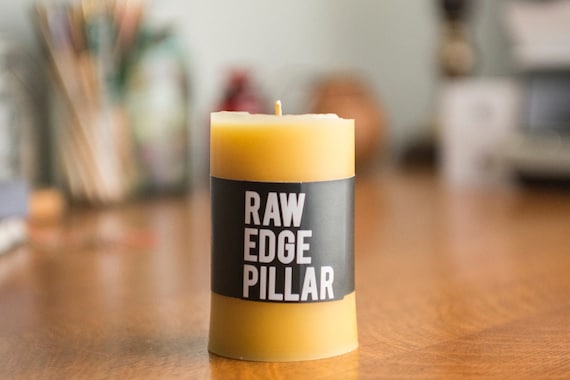 Beeswax Pillar Candles - Raw Edge Pillar