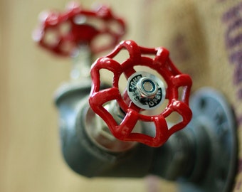 Patère - Coat holder - Crochet - Original industrial style - Double valve coat door, plumbing valve, faucet - THE CONCORDE