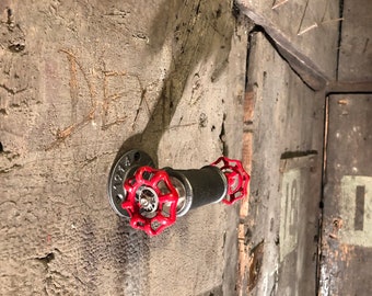 Double coat rack - Coat rack - Hook - Original industrial style - Industrial coat rack, plumbing, faucet - Model 5